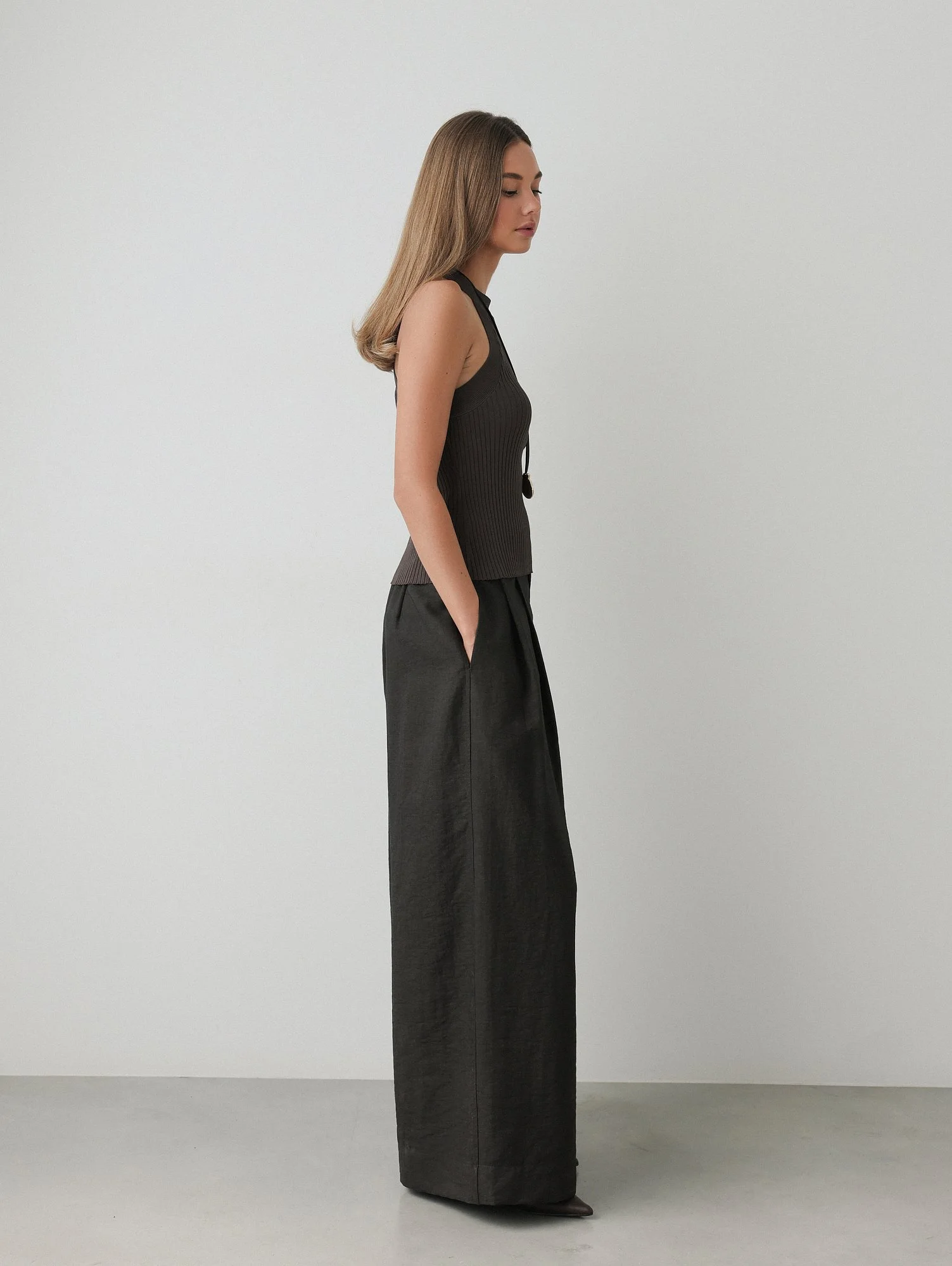 Брюки (L (46RU), тёмно-коричневый). Избражение № 4