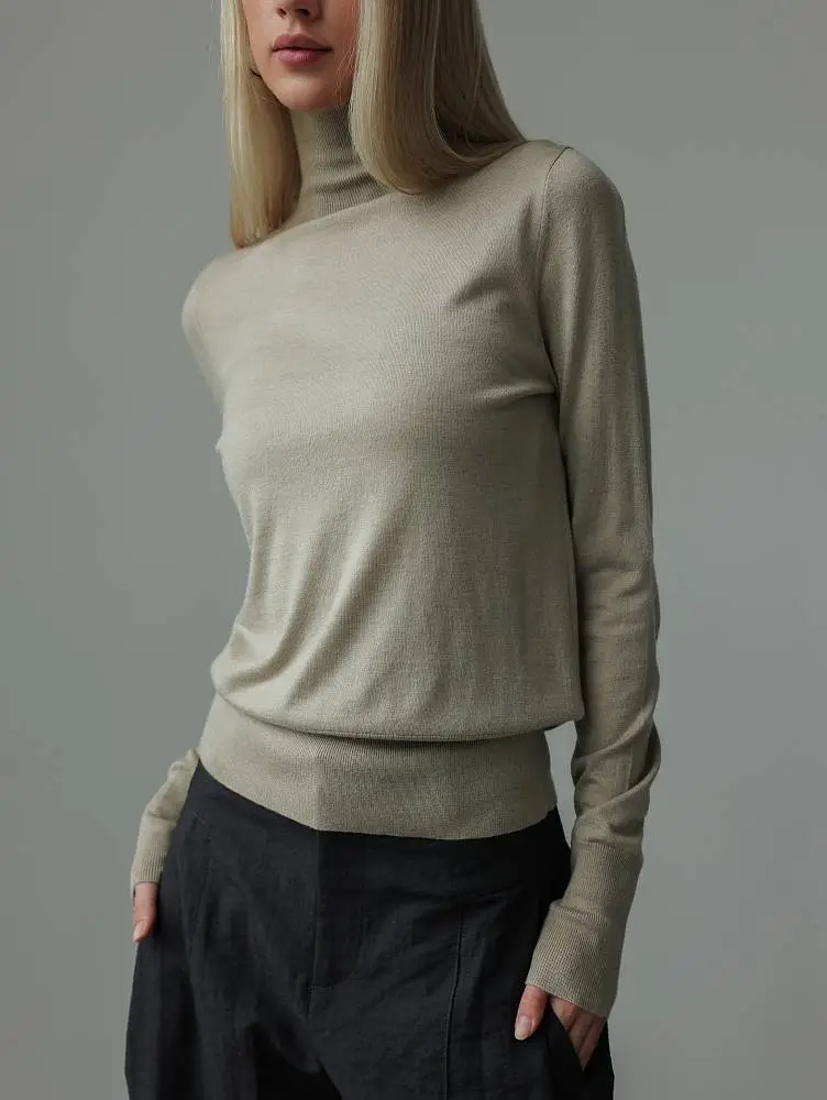 джемпер (onesize (42-46RU), серо-бежевый). Изображение № 2