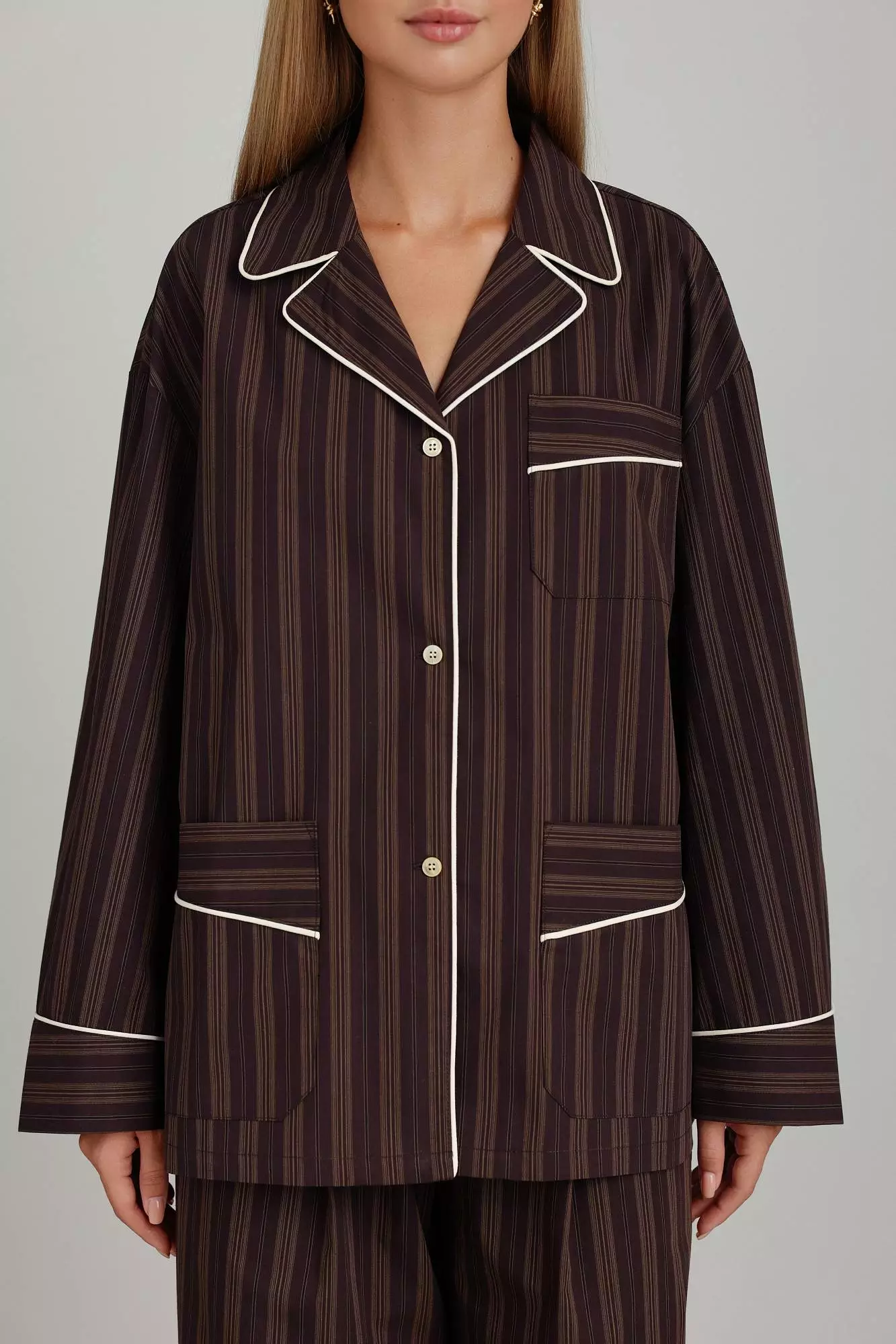 Рубашка (M (44RU), коричневый). Избражение № 2