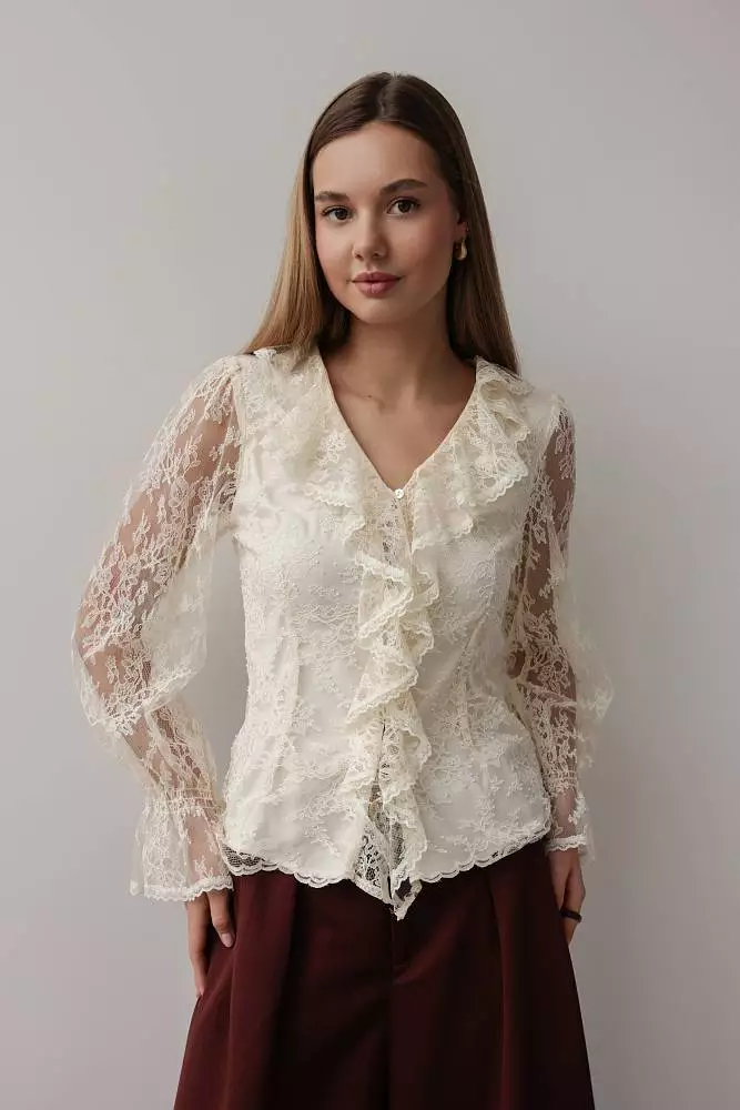 Блуза (M (44RU), светло-бежевый). Изображение № 1