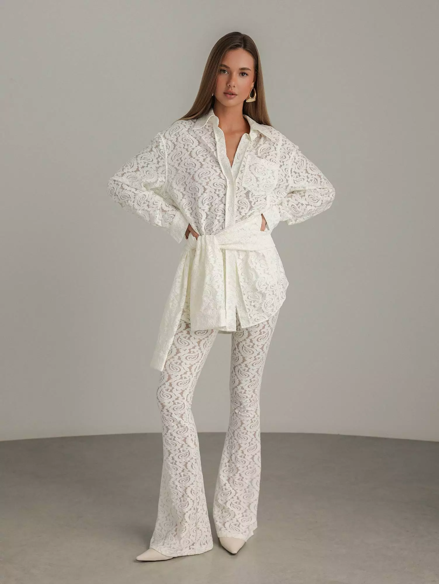 Рубашка (L (46RU), молочный). Избражение № 2