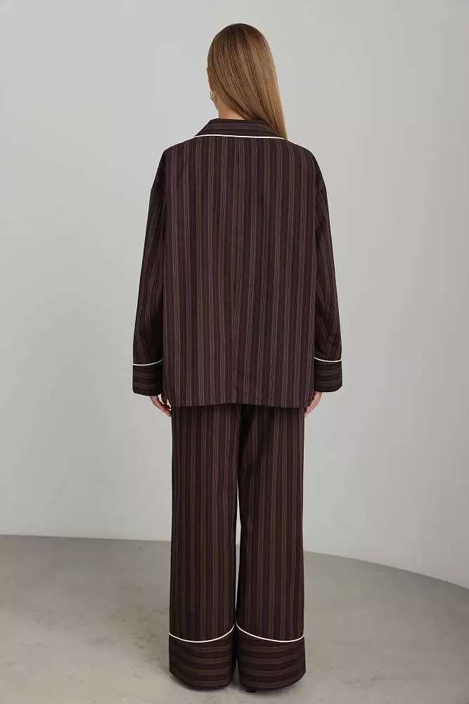 Рубашка (M (44RU), коричневый). Изображение № 5