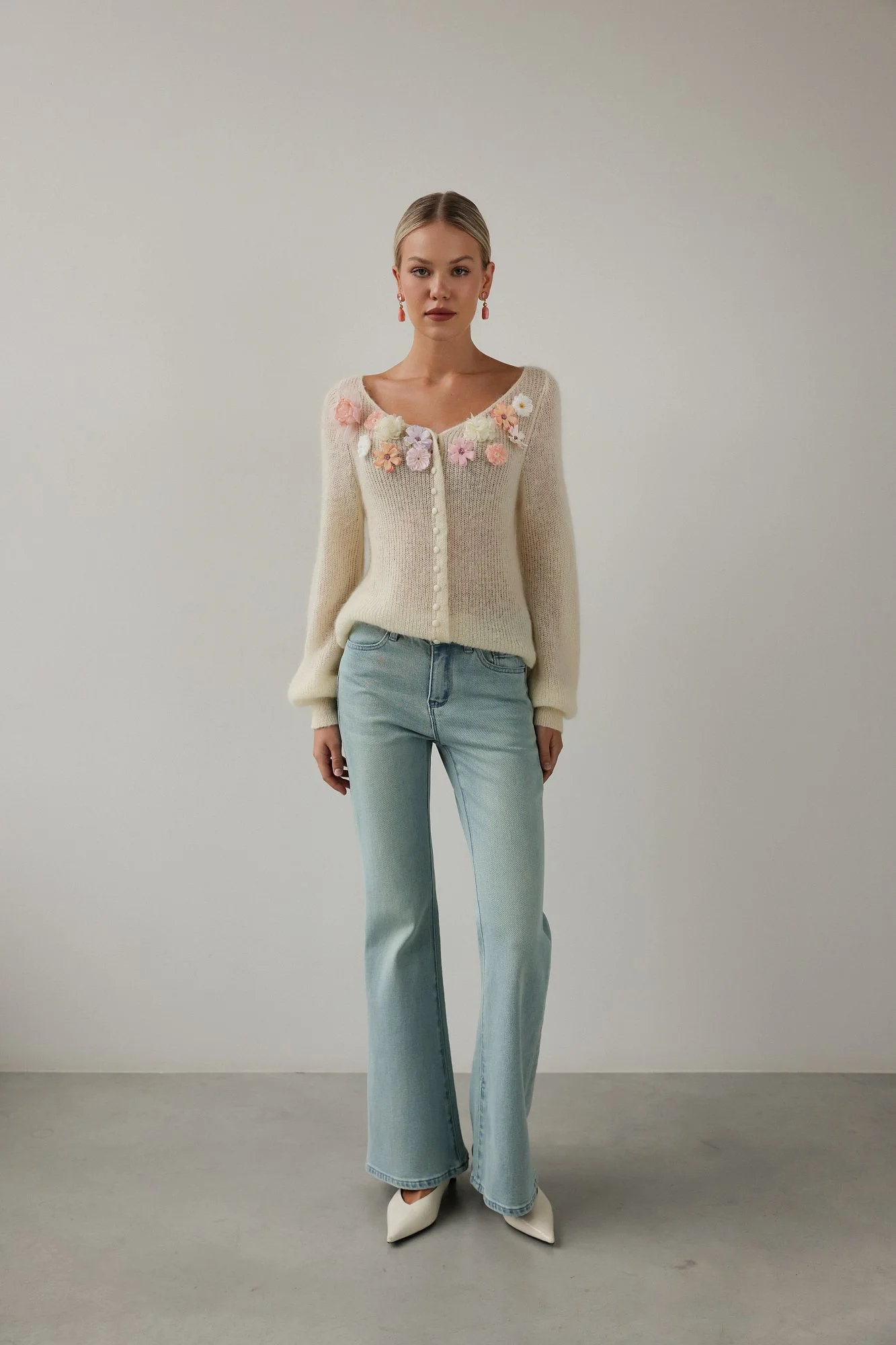 Кардиган (onesize (42-46RU), светло-бежевый). Избражение № 2