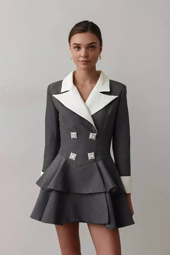 Платье (S (42RU), серый). Изображение № 4