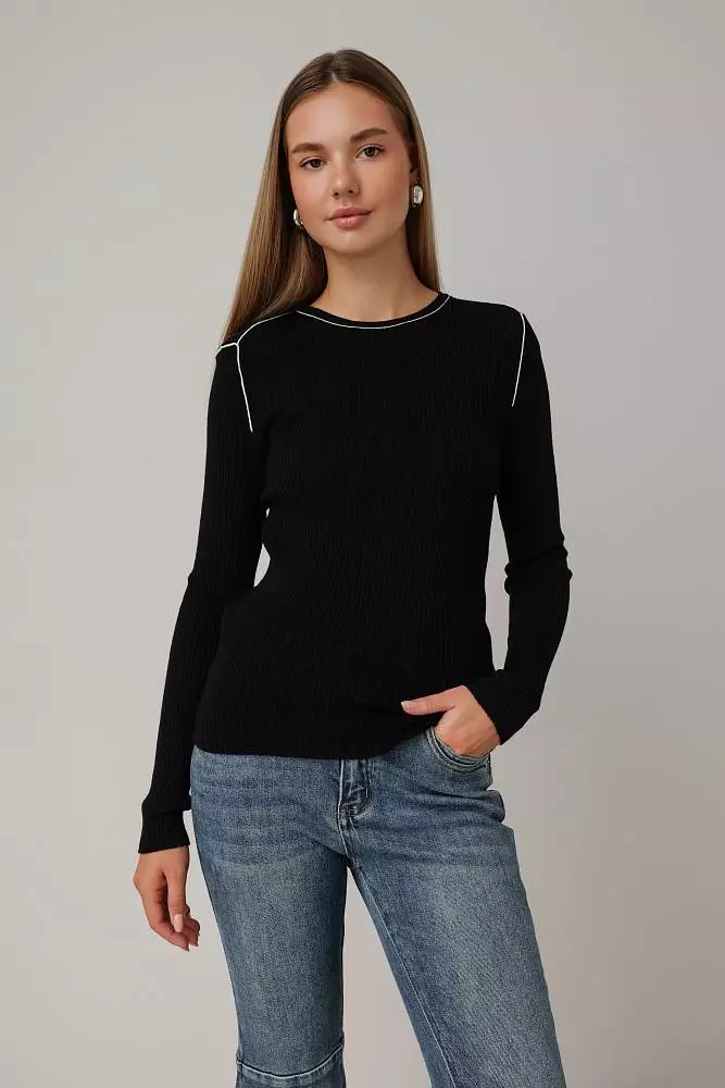 Лонгслив (onesize (42-46RU), чёрный). Изображение № 1