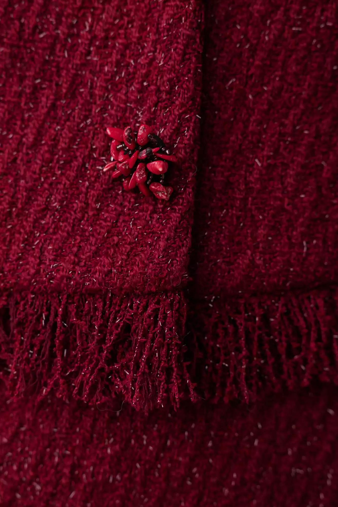 Костюм: жакет и юбка (M (44RU), бордовый). Избражение № 4