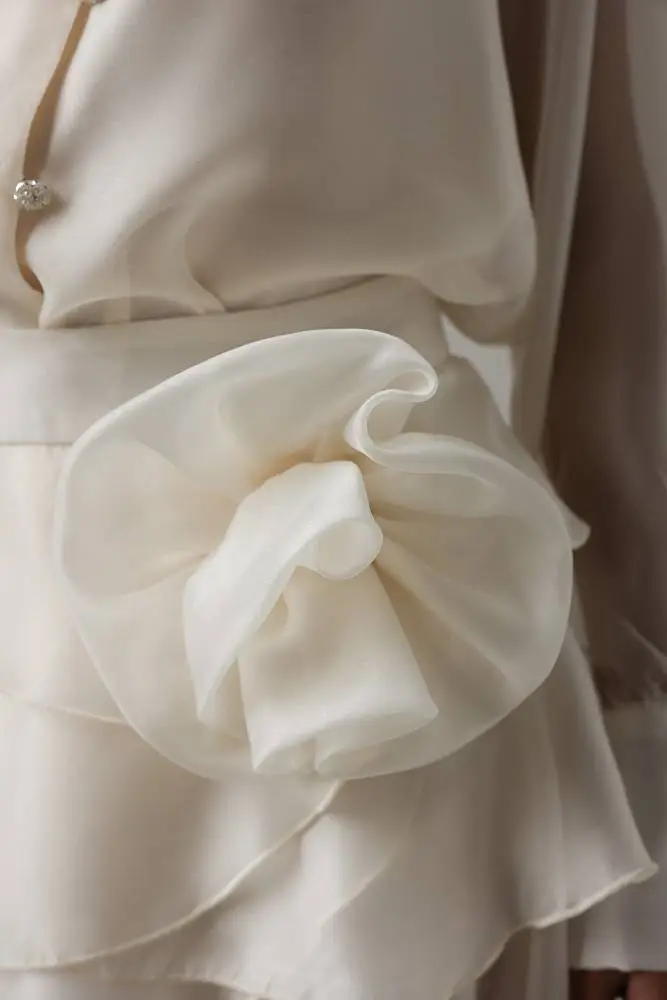 Костюм: блуза и юбка (M (44RU), сливочный). Изображение № 5