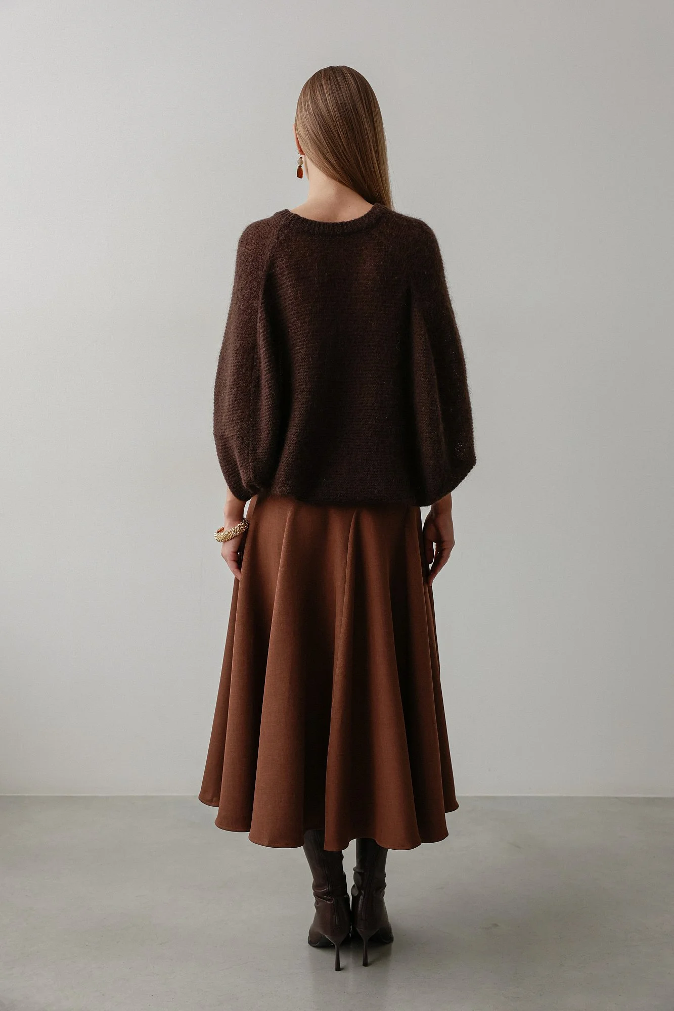 Юбка (S (42RU), коричневый). Избражение № 3