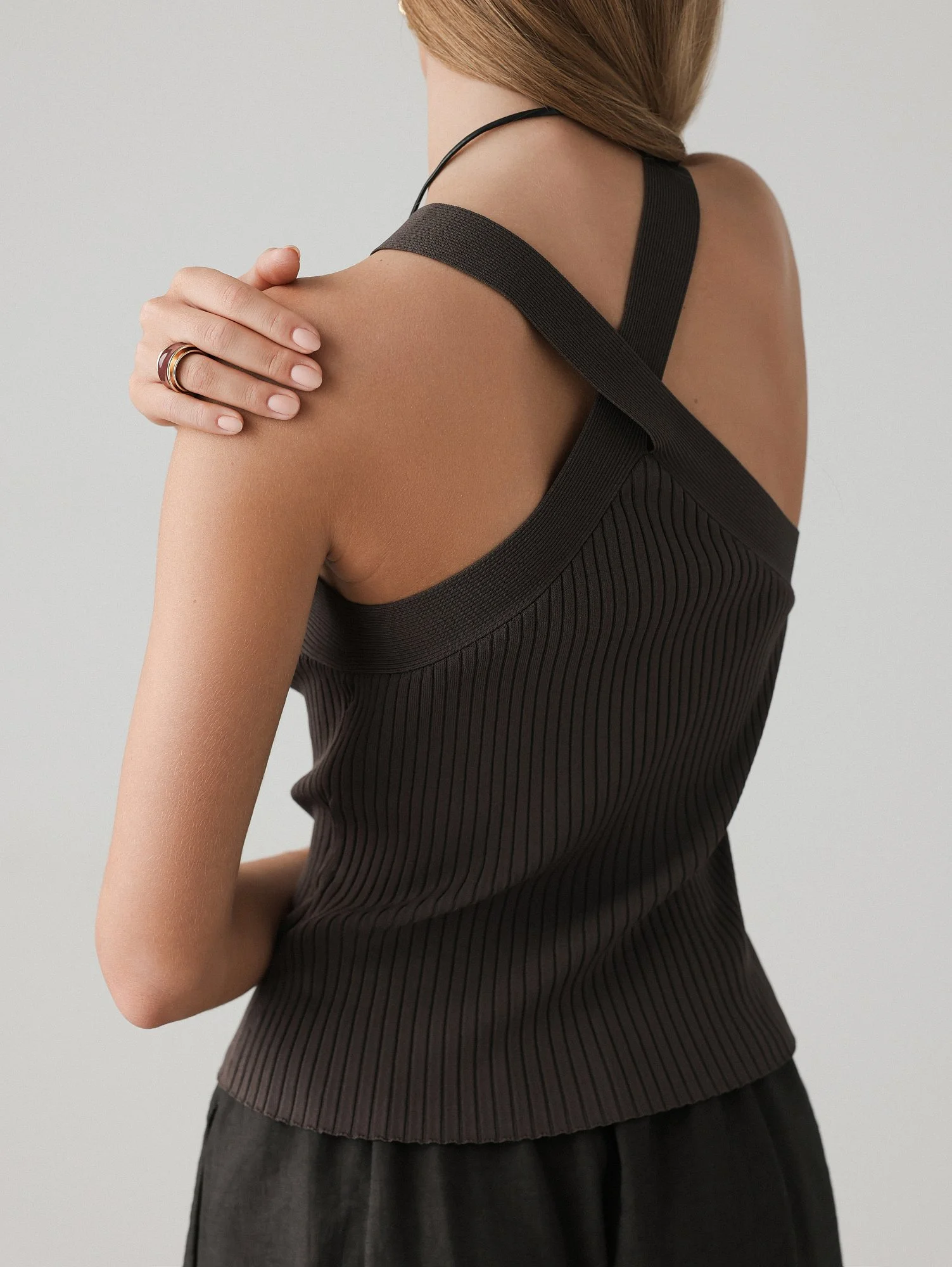 Топ (onesize (42-46RU), серо-коричневый). Избражение № 6