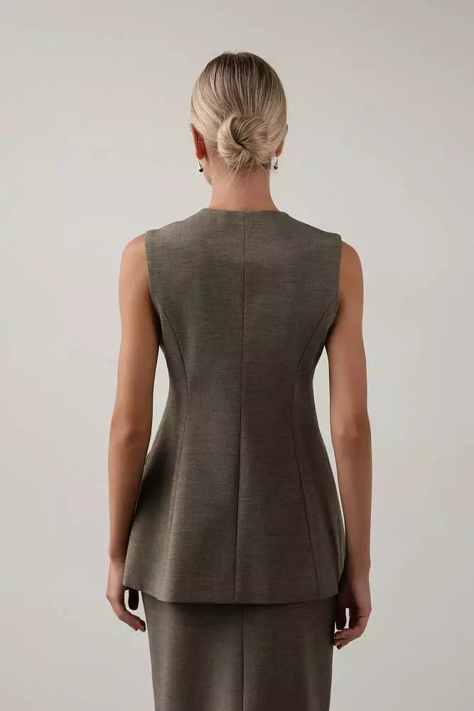 Жилет (M (44RU), светло-коричневый). Изображение № 5