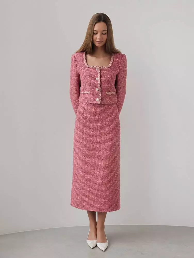 Костюм: юбка и жакет (L (46RU), розовый). Изображение № 1