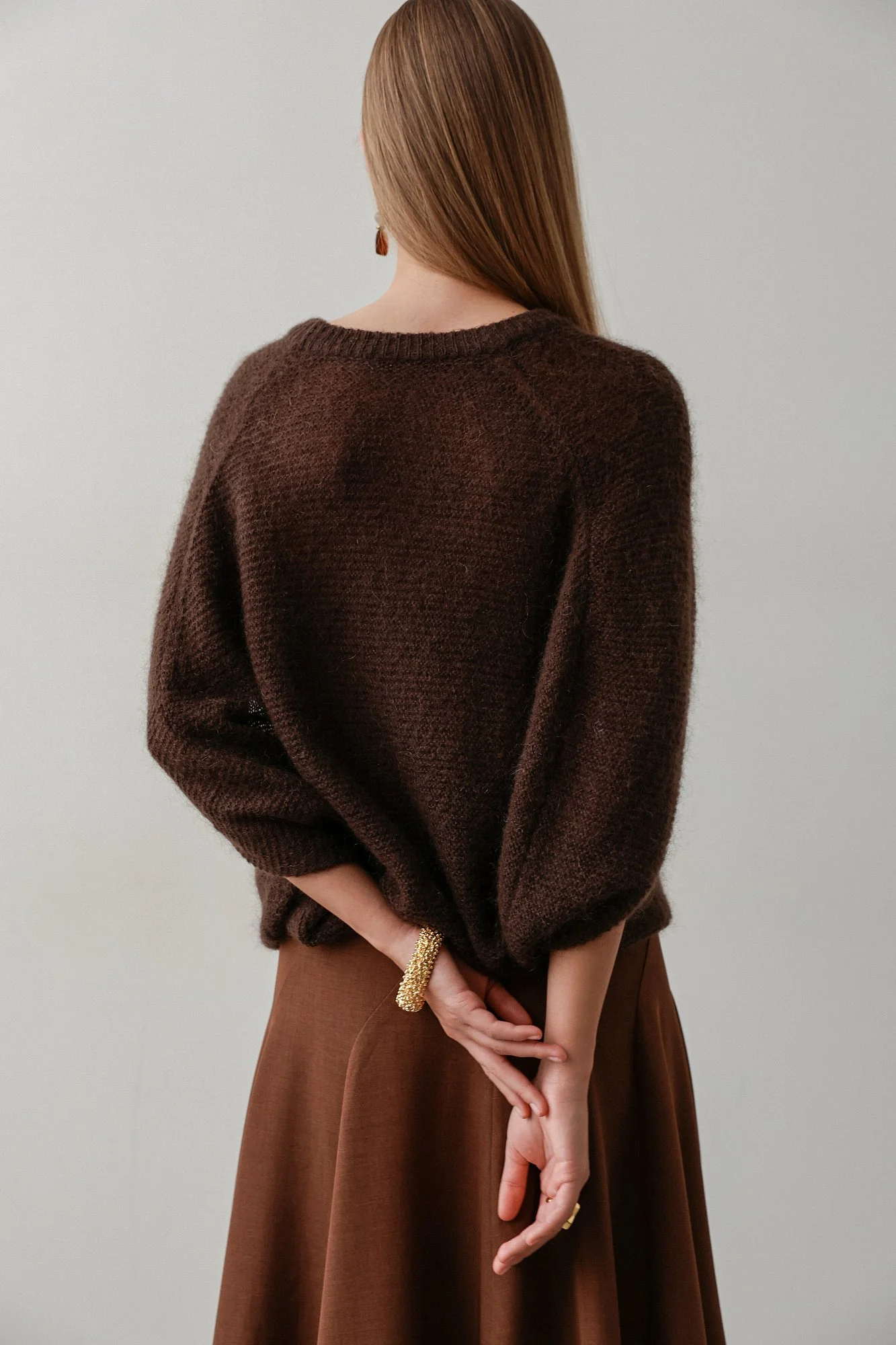 Свитер (onesize (42-46RU), коричневый). Изображение № 3