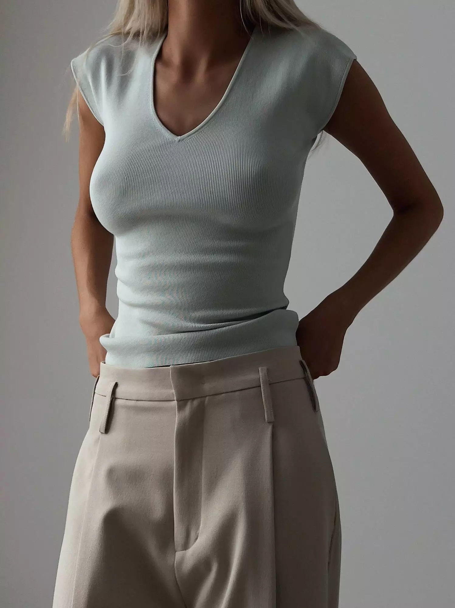 брюки (L, светло-бежевый). Избражение № 2