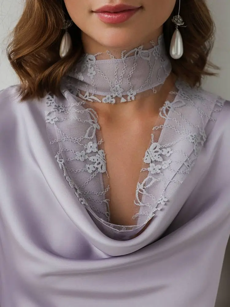 Платье (S (42RU), лиловый). Изображение № 4