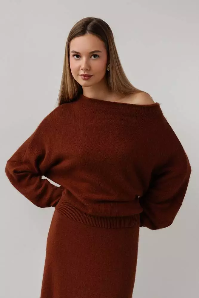 Свитер (onesize (42-46RU), коричневый). Изображение № 1