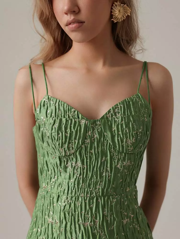 Платье (M (42RU), золотисто-зелёный). Изображение № 3