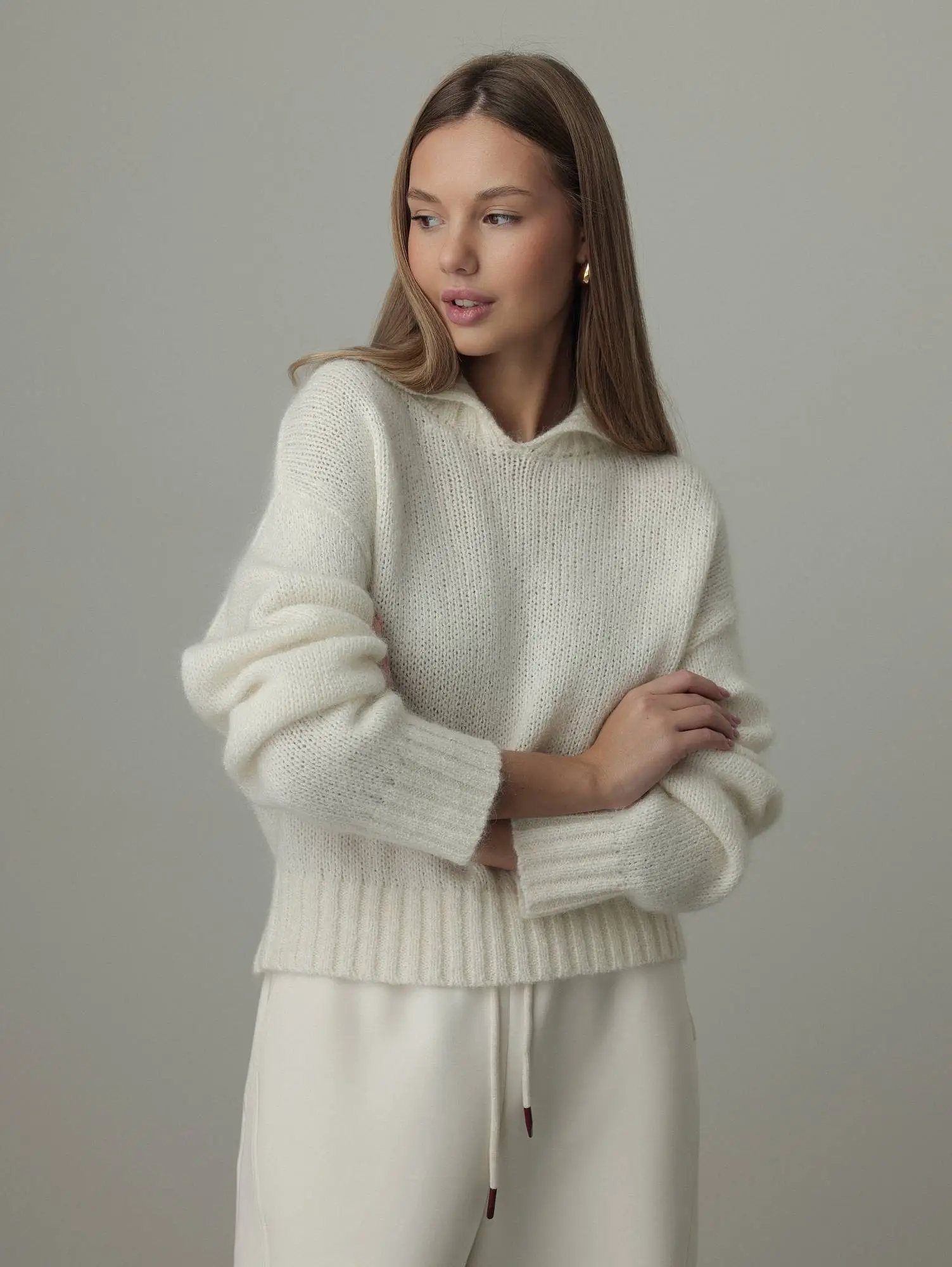 Свитер (onesize (42-46RU), молочный). Изображение № 1