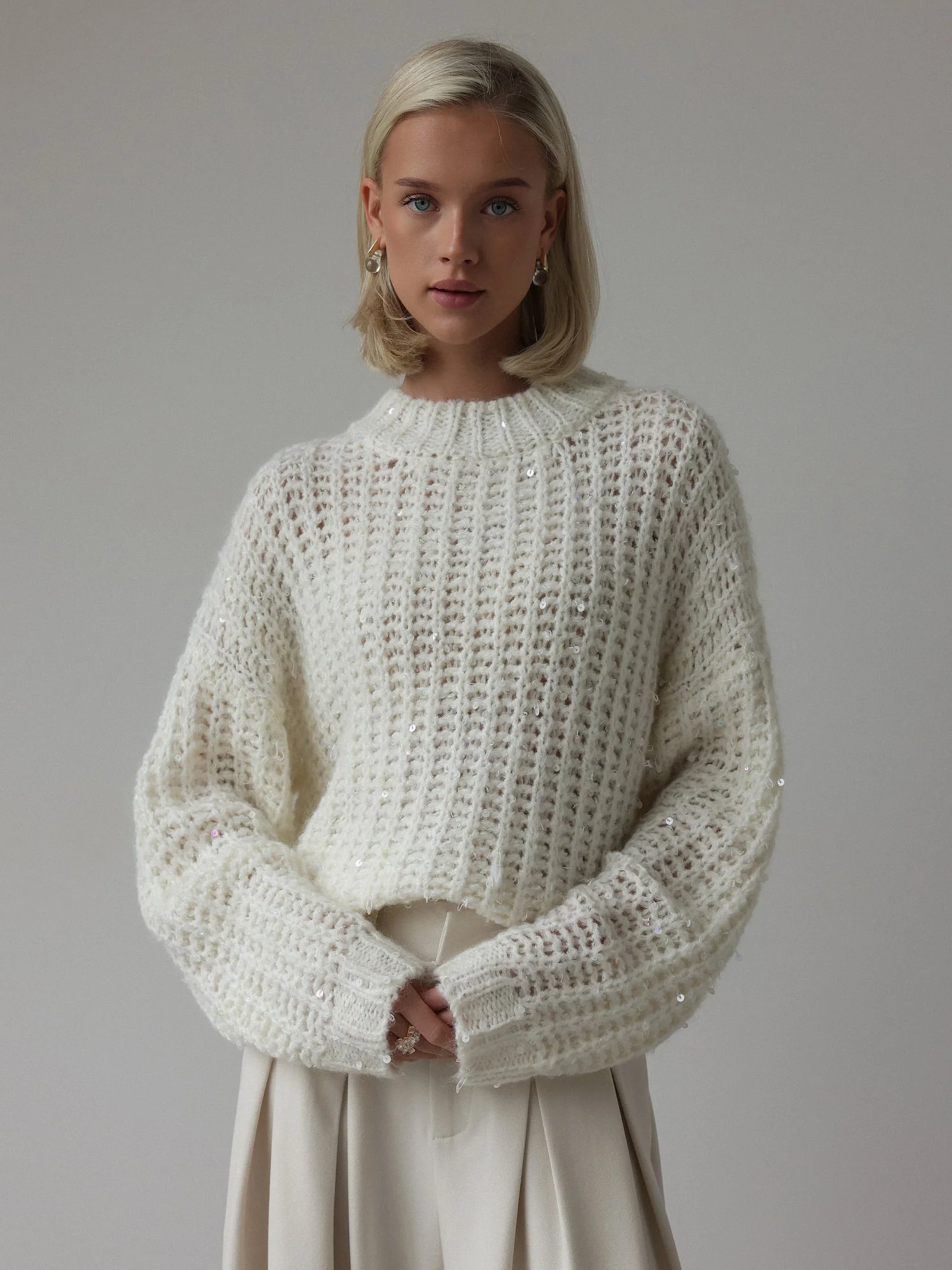 Свитер (M (44), молочный). Избражение № 1