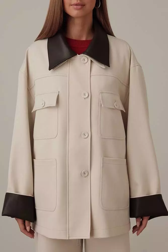 Куртка (onesize (42-46RU), бежевый). Изображение № 2