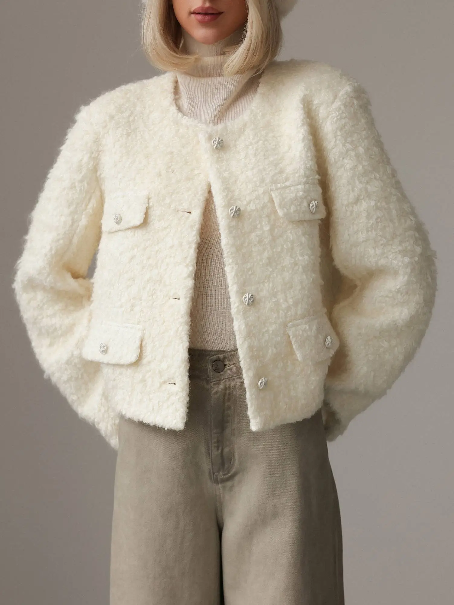 Джинсы (M (44), серо-бежевый). Избражение № 3