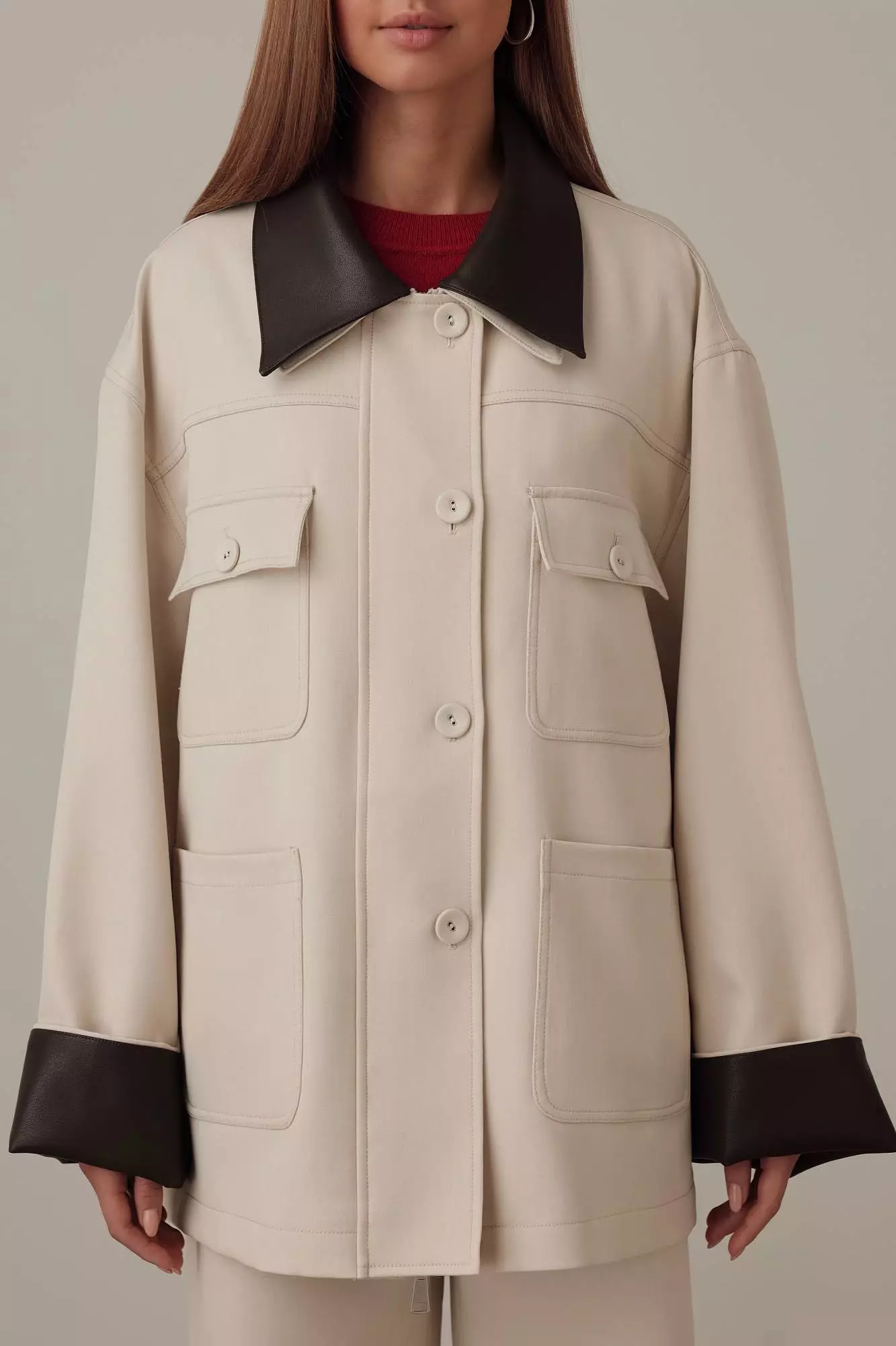 Куртка (onesize (42-46RU), бежевый). Избражение № 2