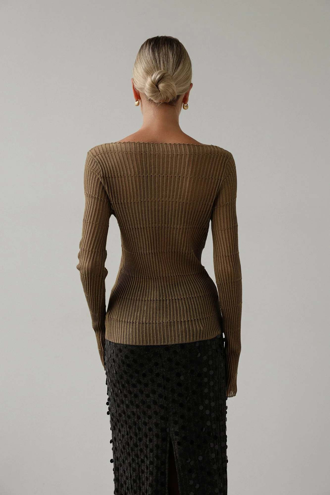 лонгслив (onesize (42-46RU), зелёно-коричневый). Избражение № 6