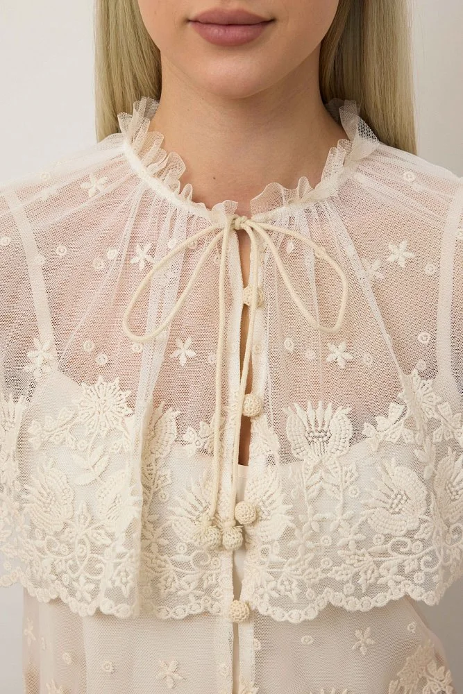 Блуза (M (44RU), светло-бежевый). Изображение № 4