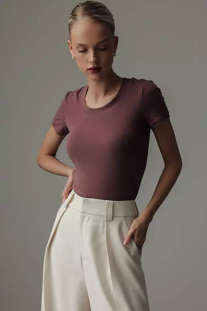 футболка (M (44), пыльно-розовый). Изображение № 1