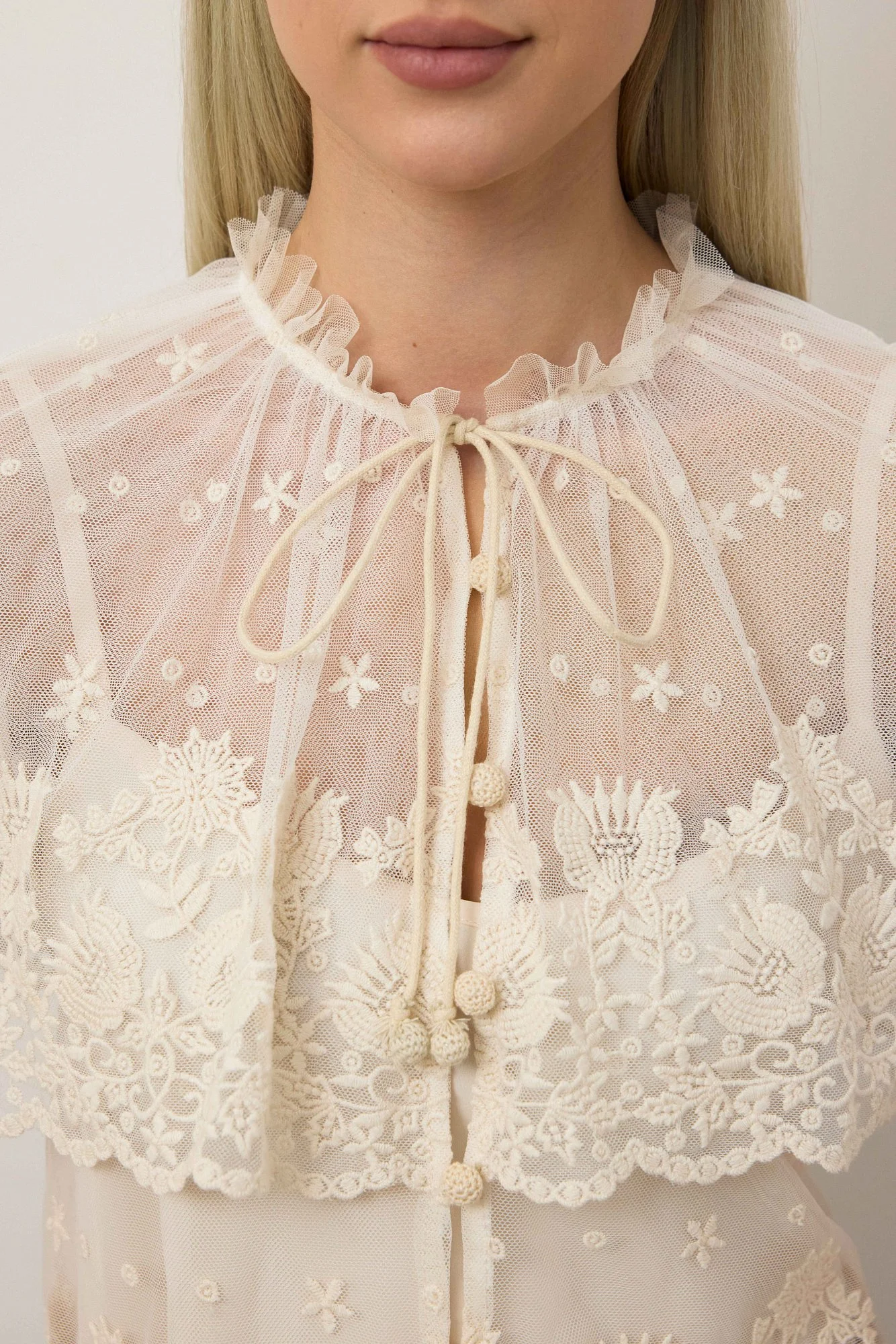 Блуза (M (44RU), светло-бежевый). Избражение № 4