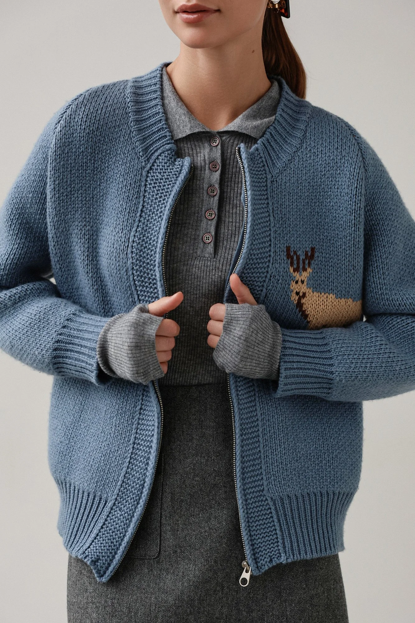 Кардиган (onesize (42-46RU), пыльно-синий). Избражение № 6