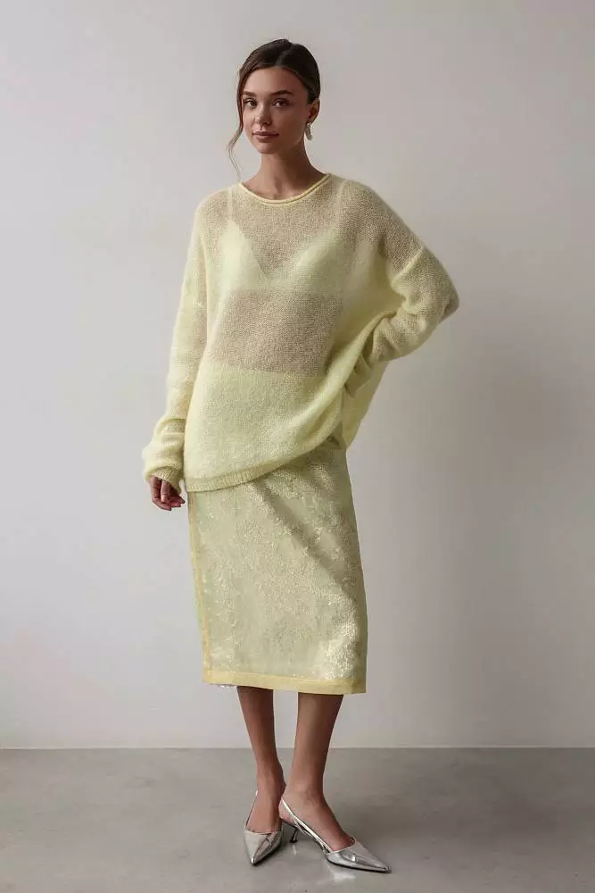 Юбка (S (42RU), светло-жёлтый). Изображение № 1