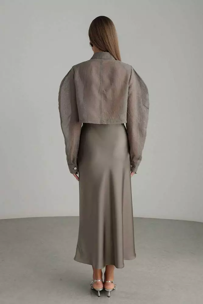 рубашка (onesize (42-46RU), серо-зеленый). Изображение № 5