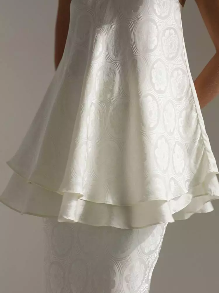 Костюм: топ и юбка (S (42RU), светло-бежевый). Изображение № 4