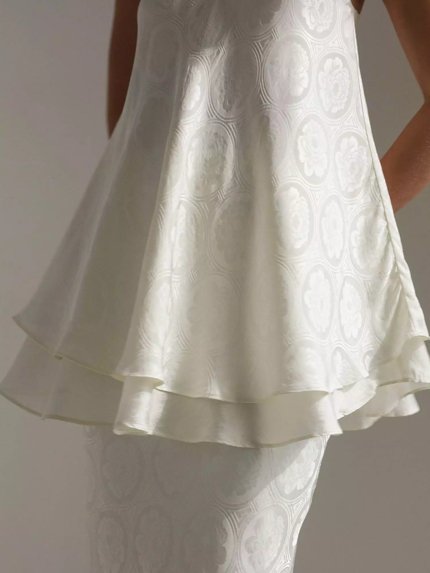 Костюм: топ и юбка (S (42RU), светло-бежевый). Избражение № 4