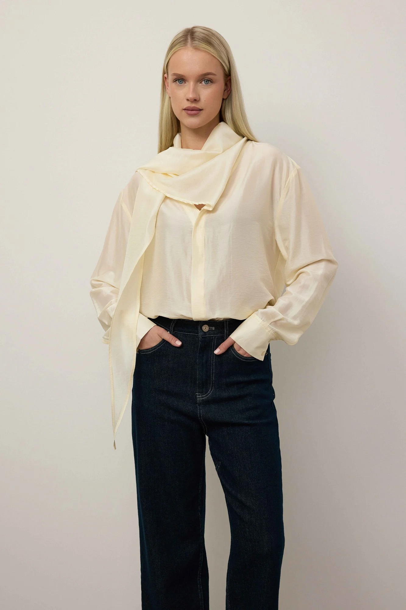 Блуза (M (44RU), сливочный). Избражение № 1