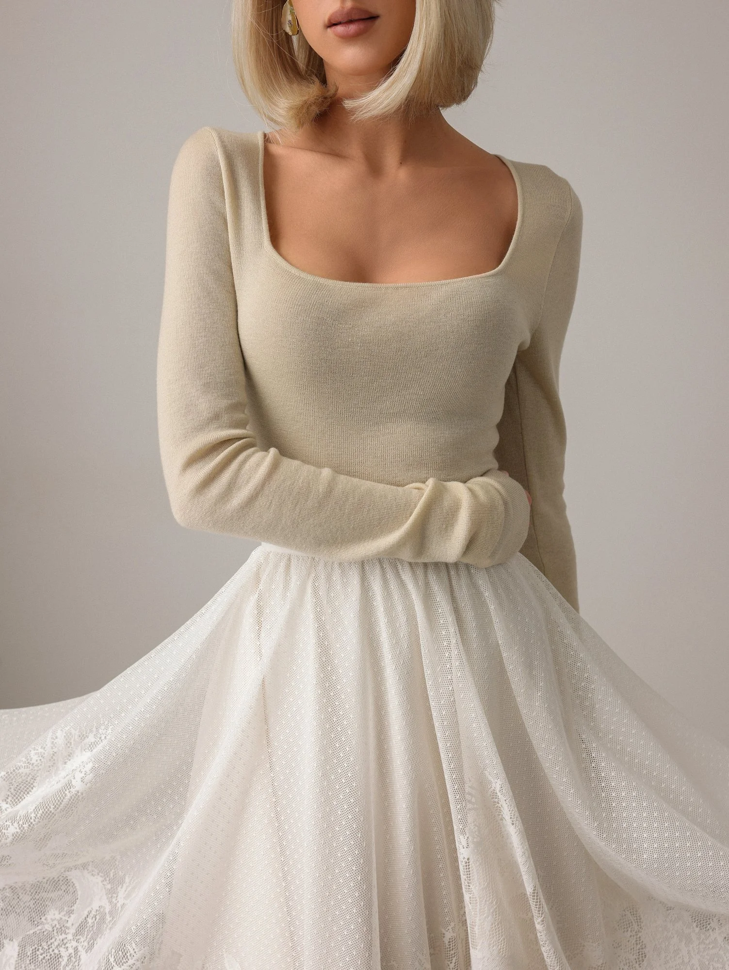 Джемпер (onesize (42-46RU), бежевый). Избражение № 3