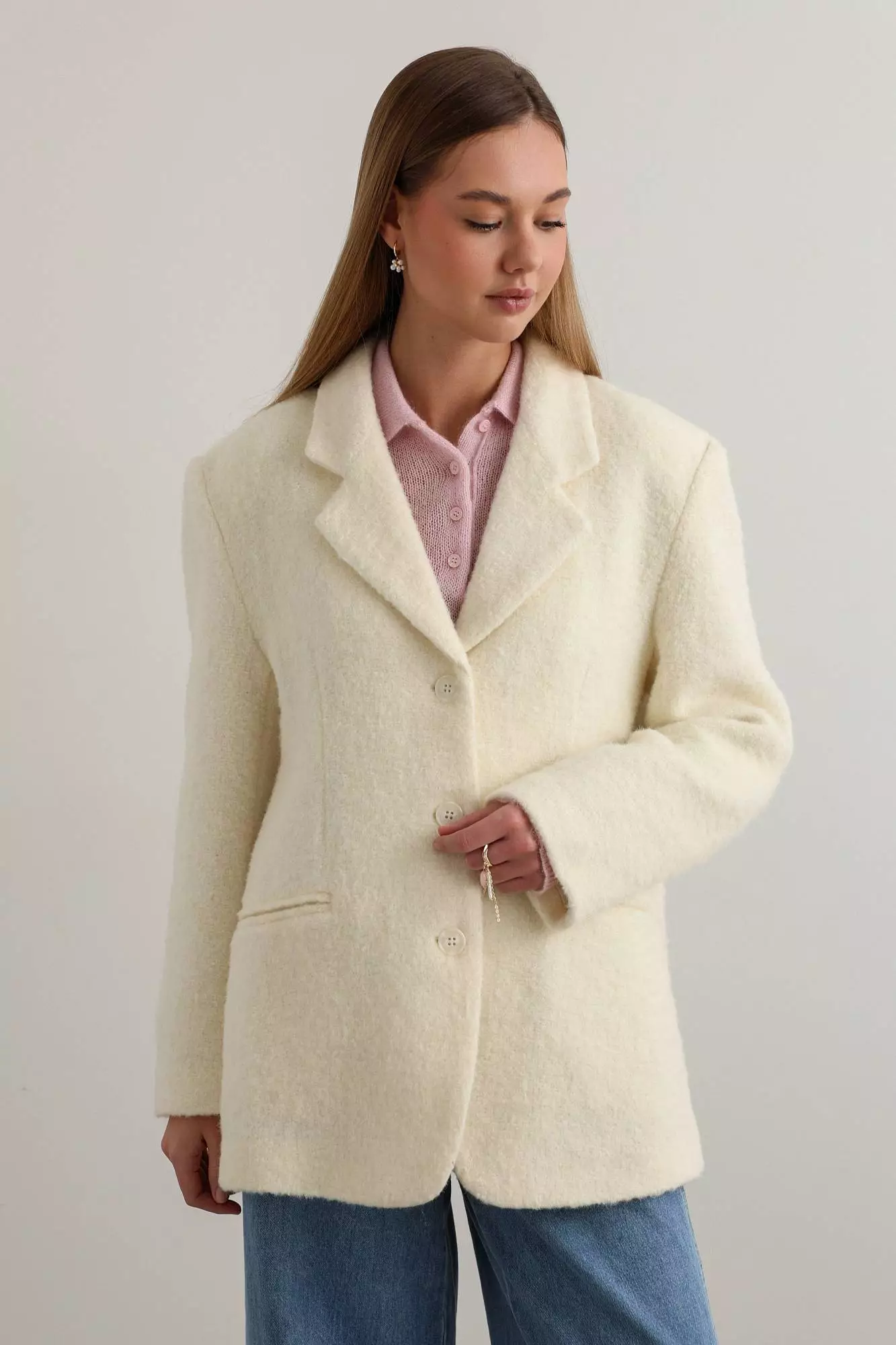 Пиджак (onesize (42-46RU), молочный). Избражение № 1