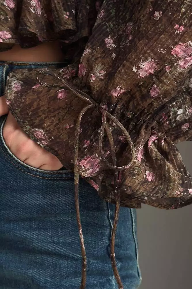 блузка (S, коричневый). Изображение № 4