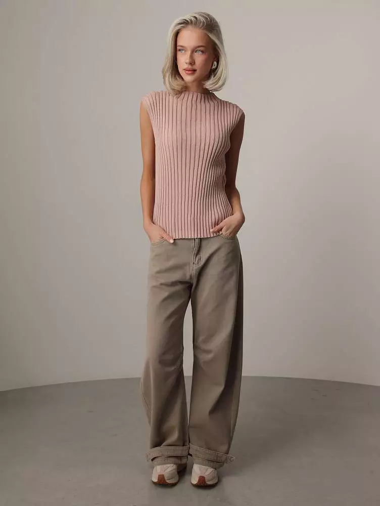 Джинсы (M (44RU), серо-коричневый). Изображение № 1