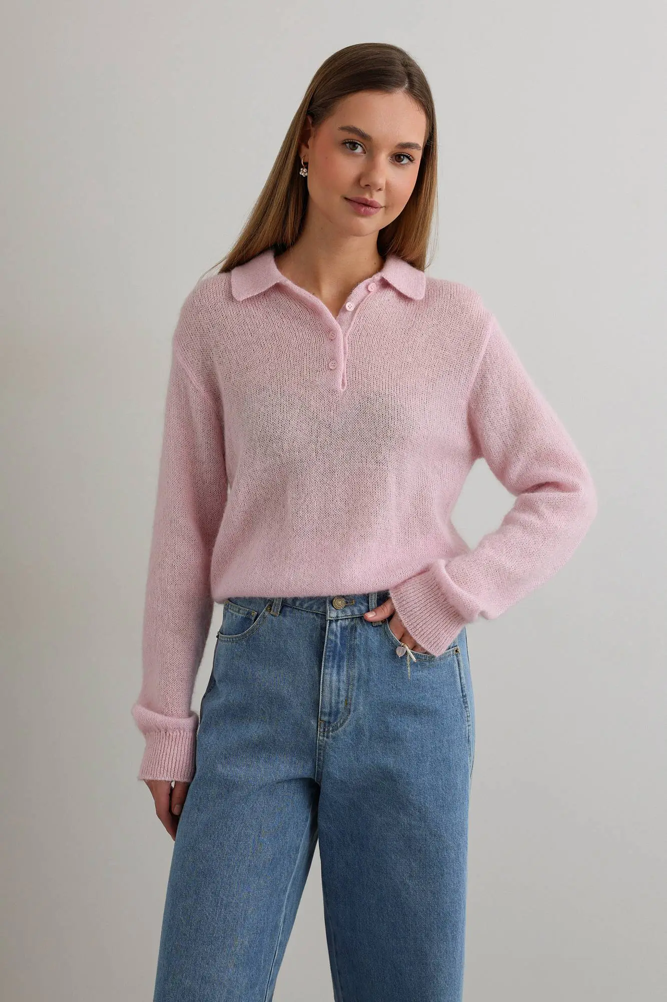 Джемпер (onesize (42-46RU), нежно-розовый). Избражение № 1