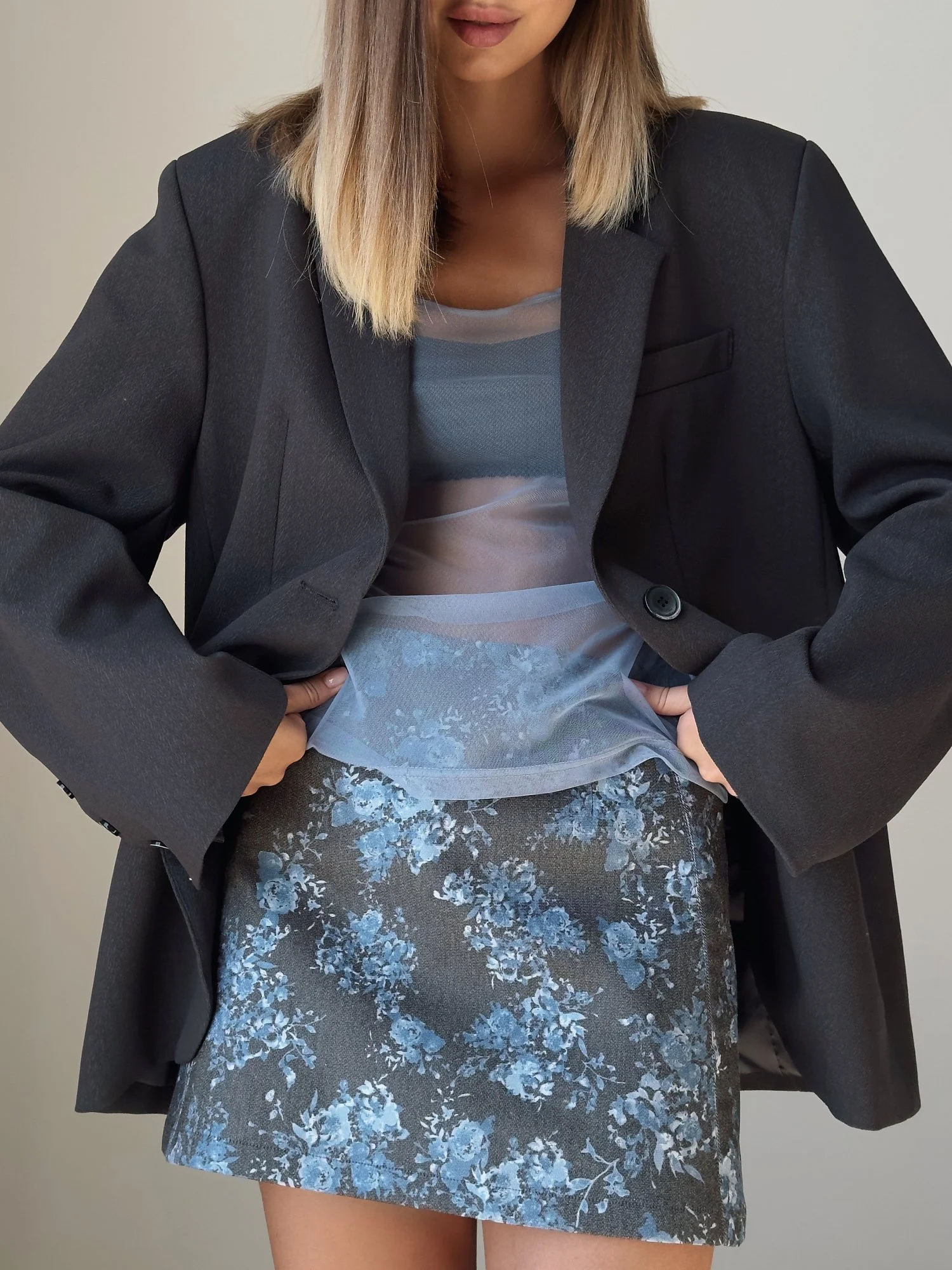 юбка (L (46), сине-серый). Избражение № 1