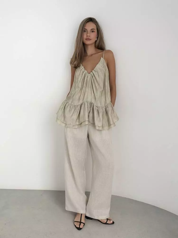 Брюки (L (46RU), льняной). Изображение № 4