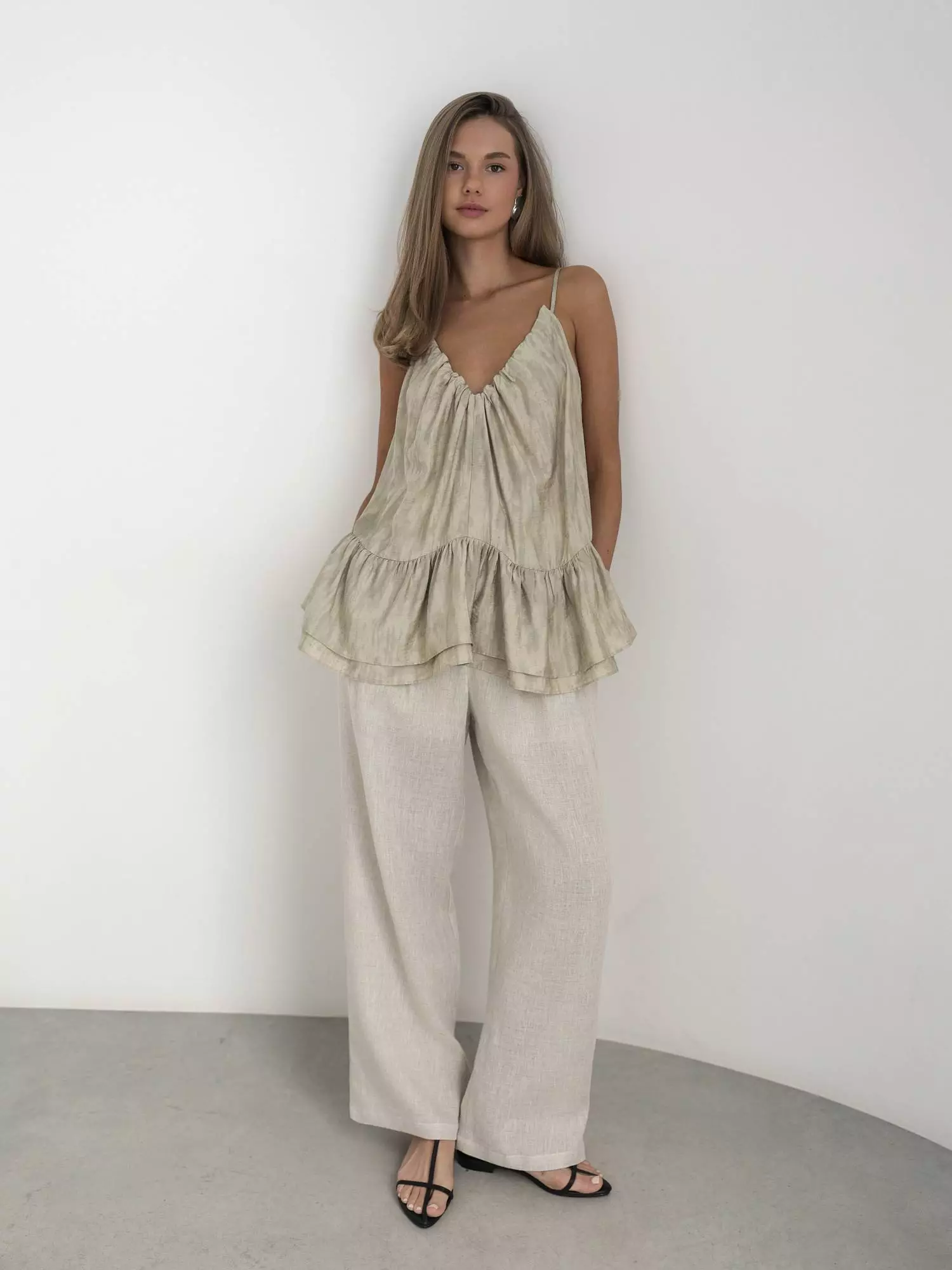 Брюки (L (46RU), льняной). Избражение № 4