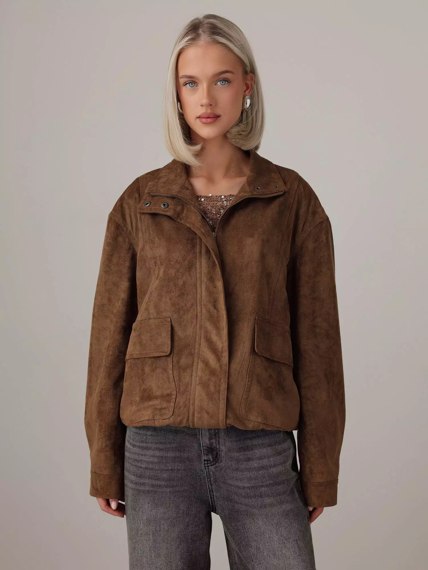 Куртка (onesize (42-46RU), коричневый). Избражение № 1