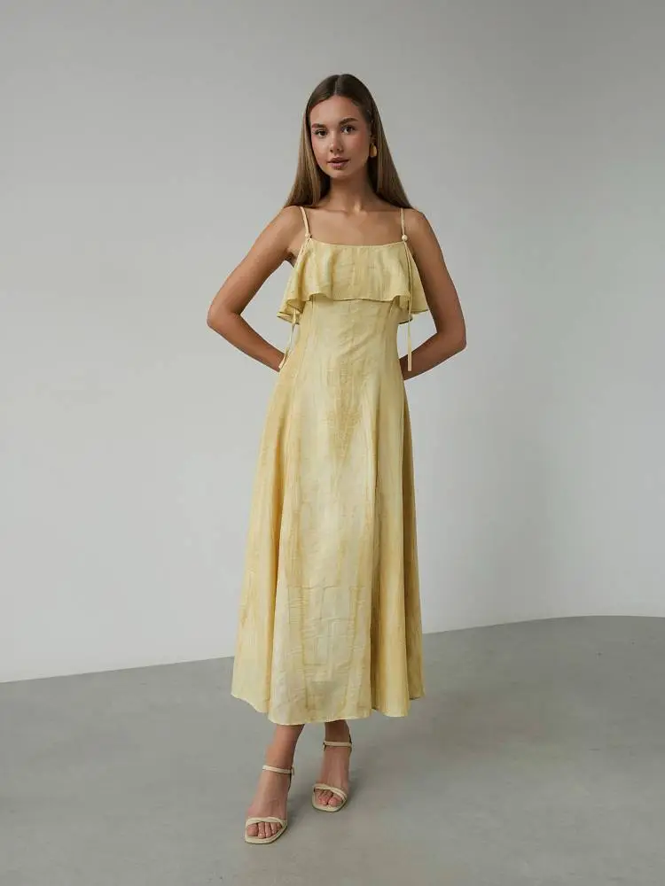 Платье (S (42RU), светло-горчичный). Изображение № 1