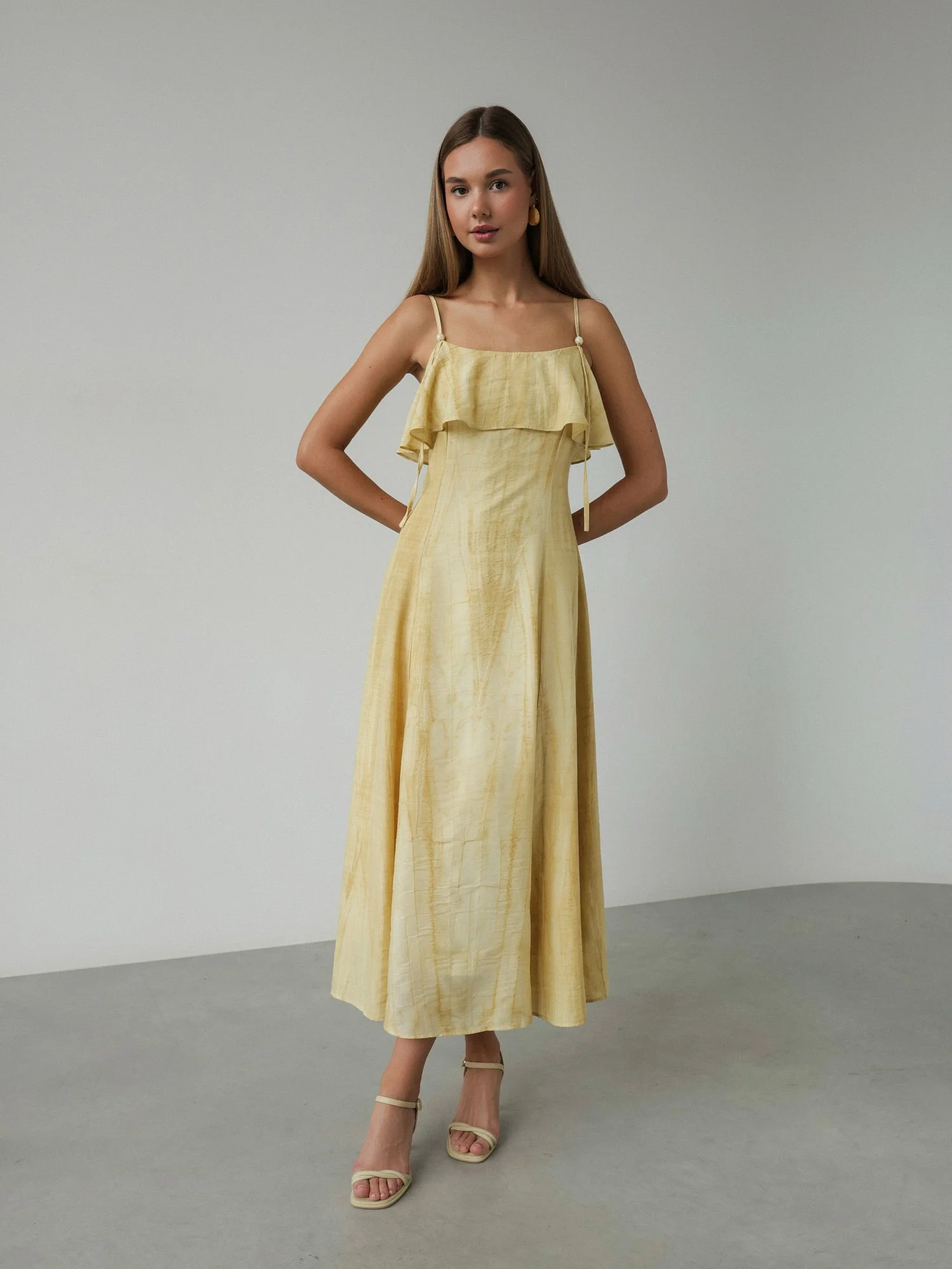 Платье (L (46RU), светло-горчичный). Избражение № 1