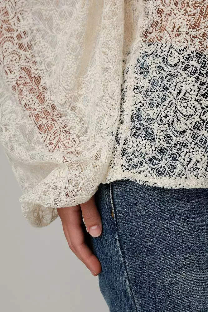 Блуза (S (42RU), светло-бежевый). Изображение № 5