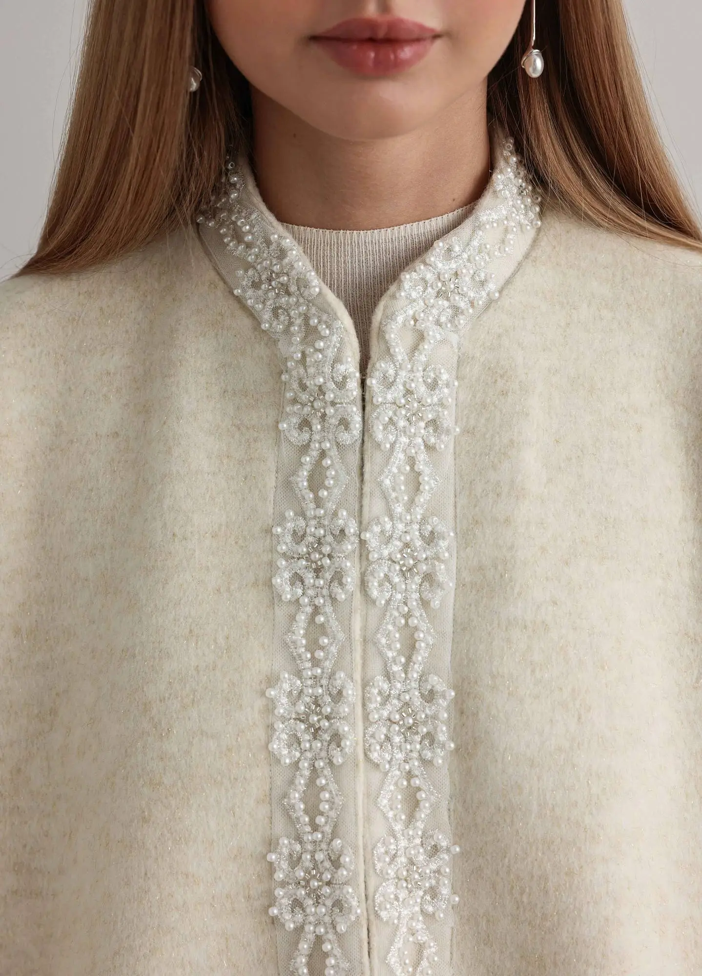 Накидка (onesize (42-46RU), светло-бежевый). Избражение № 5