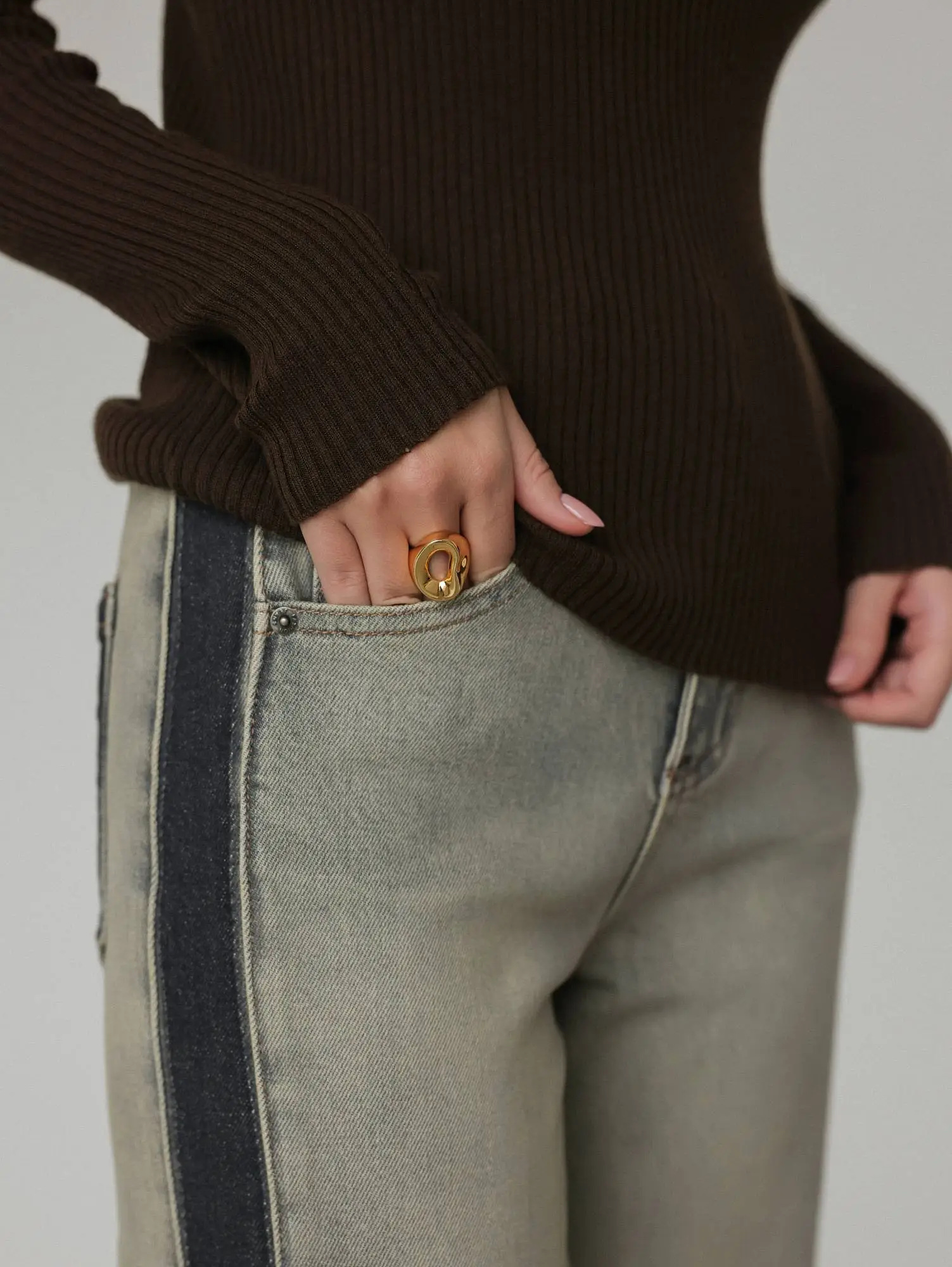Лонгслив (onesize (42-46RU), коричневый). Изображение № 3