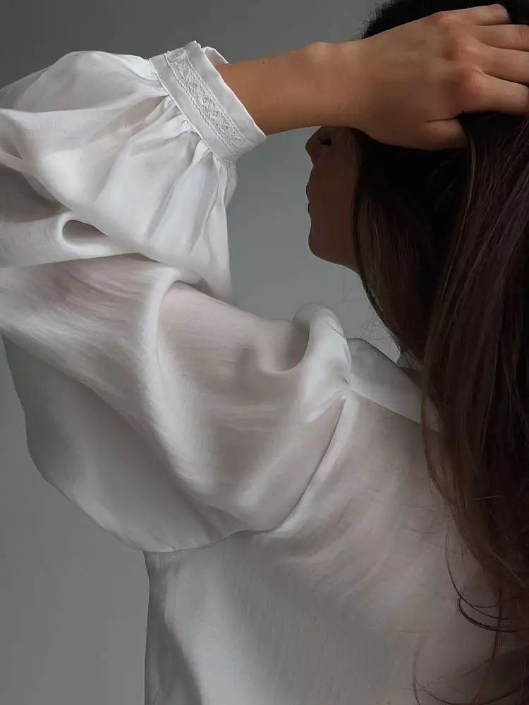 Блуза (L (46RU), светло-бежевый). Изображение № 5